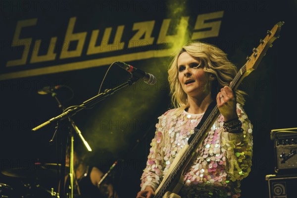 Charlotte Cooper, singer and bass player from The Subways live on For Eternity Tour 2025 at Hole44 in Berlin on 29.11.2025