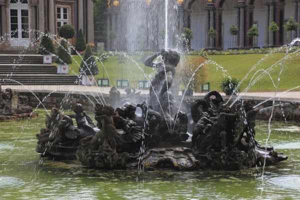 Water features of the Upper Grotto, Sun Temple, Hermitage in Bayreuth, Upper Franconia, Bavaria, Germany