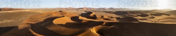 Aerial view of sand dunes in the Namib Desert, Namib Naukluft Park, Namibia