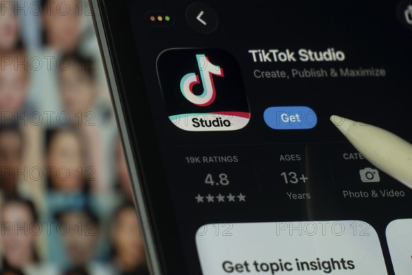 Dhaka, Bangladesh- 24 Oct 2025: A iPad screen displaying the tiktok Studio app on App store