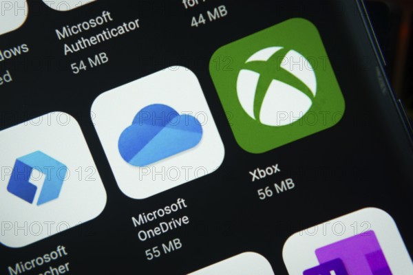 Dhaka, Bangladesh- 27 July 2025: Close-up of smartphone screen showing the Xbox app icon with a dark interface