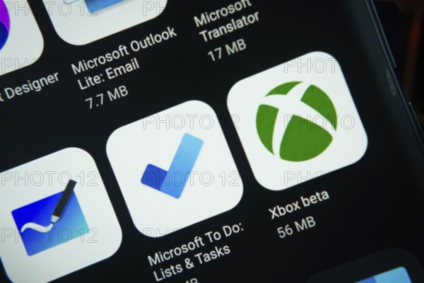 Dhaka, Bangladesh- 27 July 2025: Close-up of smartphone screen showing the Xbox beta app icon with a dark interface