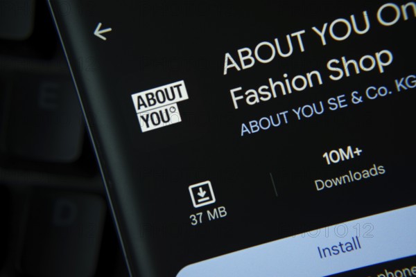 Dhaka, Bangladesh- 21 Nov 2025: About You app from Google Playstore is displayed on a smartphone screen