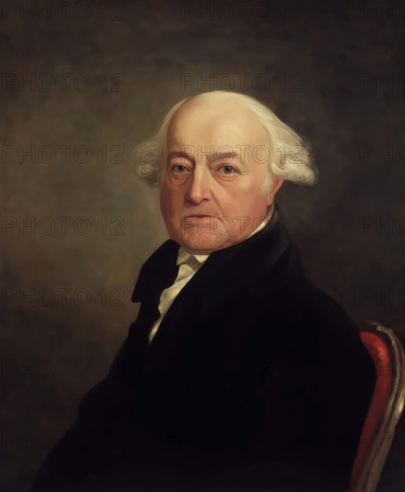 Portrait of John Adams, 1735 - 1826, second President of the United States, digitally optimized, based on a painting by Samuel Finley Breese