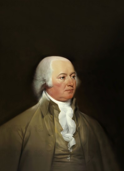 Portrait of John Adams, 1735 - 1826, second President of the United States, digitally optimized, based on a painting by John Trumbull
