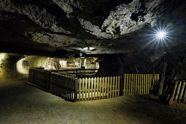 Old tunnel in the salt mine, Bex, Canton of Vaud, Switzerland