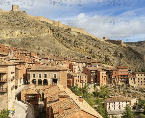 Historic buildings in medieval village of Albarracín, Teruel province, Aragon, Spain