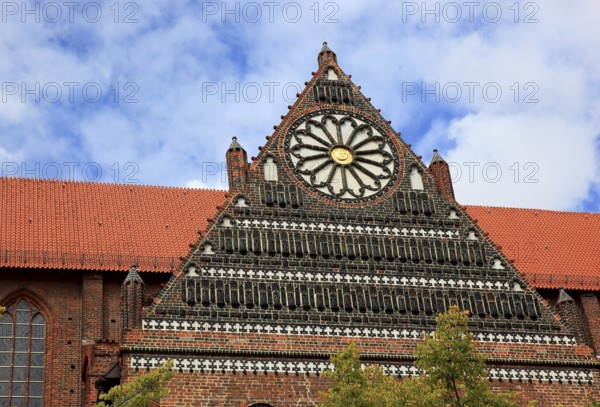 St. Nicholas Church, important building of North German brick Gothic and part of the UNESCO World Heritage Site, Wismar, Northwest Mecklenburg district, Mecklenburg-Western Pomerania, Germany