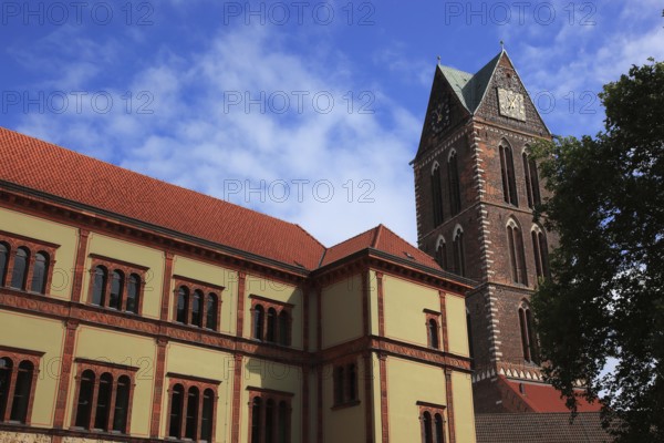 St. Mary's Church, also St. Mary's Church, center of the old town of Wismar, Northwest Mecklenburg district, Mecklenburg-Western Pomerania, Germany