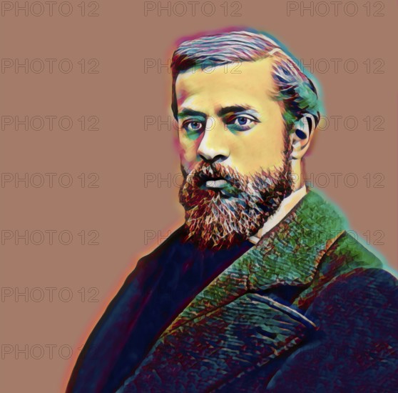 Portrait of Antoni Gaudí i Cornet, 1852 – 1926, Catalan architect and designer from Spain, the greatest exponent of Catalan Modernisme, digitally edited
