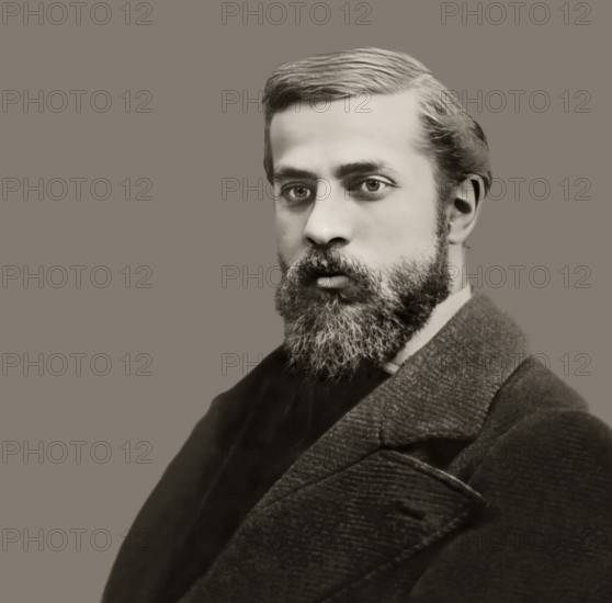 Portrait of Antoni Gaudí i Cornet, 1852 – 1926, Catalan architect and designer from Spain, the greatest exponent of Catalan Modernisme, digitally optimized