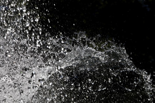 Water bell fountain in the spa garden, detail, Bad Homburg vor der Höhe, Hesse, Germany