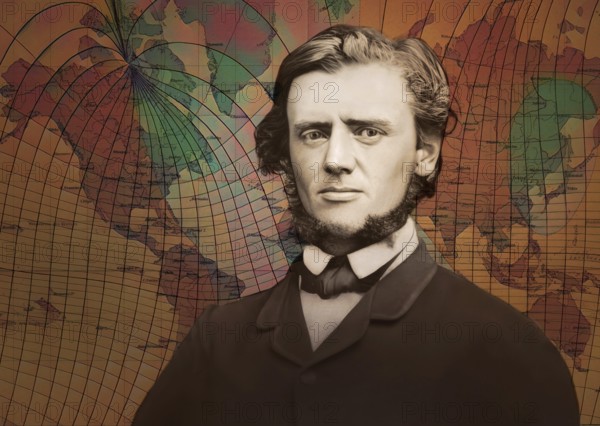 Portrait of Georg Balthazar von Neumayer, Ritter von Neumayer, 1826 – 1909, German polar explorer, geographer and geophysicist, best known for cooperation of meteorology and scientific observations, digitally optimized