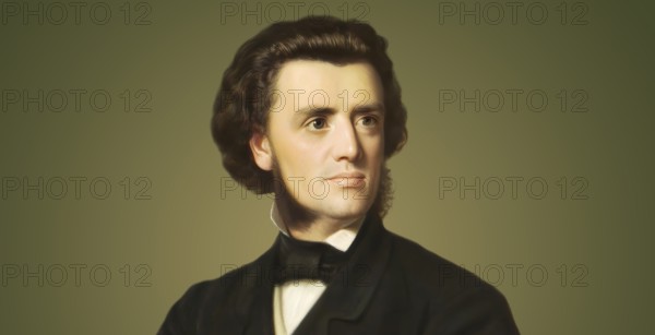 Georg Balthazar von Neumayer, Ritter von Neumayer, 1826 – 1909, German polar explorer, geographer and geophysicist, best known for cooperation of meteorology and scientific observations, digitally optimized based on a painting by Cäsar Willich