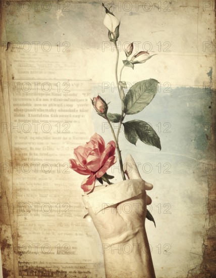 Grunge old public newspaper, texture background wallpaper illustration, vintage tattered yellow press news, AI generated