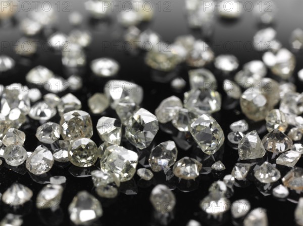 Many valuable diamonds, some rough, some cut, for further processing for the jewellery industry