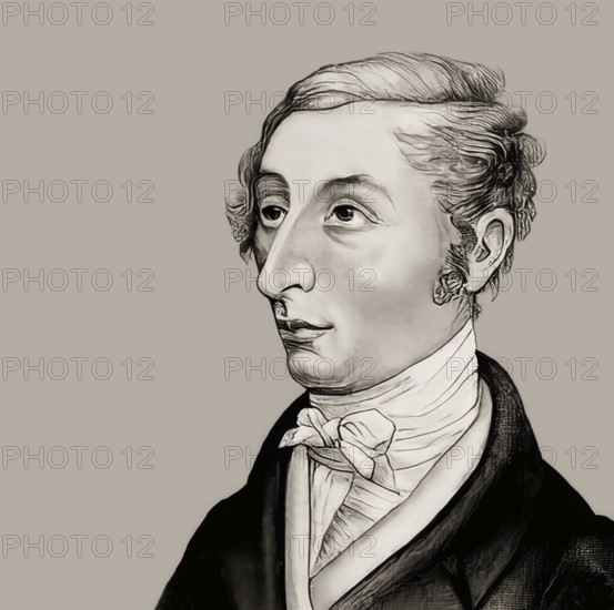 Carl Maria von Weber, 1786 - 1826, German composer, conductor and pianist, digitally edited