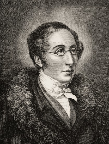Carl Maria von Weber, 1786 - 1826, German composer, conductor and pianist, digitally edited