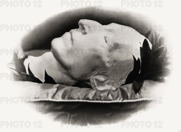Death mask of Carl Maria von Weber, 1786 - 1826, German composer, conductor and pianist, digitally edited