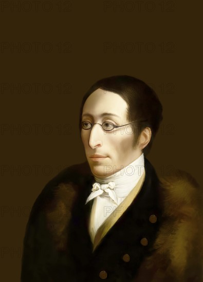 Carl Maria von Weber, 1786 - 1826, German composer, conductor and pianist, digitally edited after a painting by John Cawse