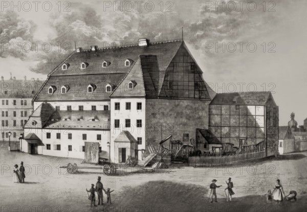 The Morettische Opernhaus, also Moretti-Theater, opera house, small court theatre, 1820, Dresden, Saxony, Germany