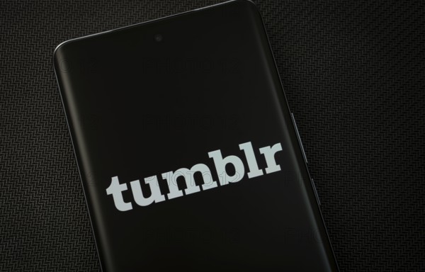 Dhaka, Bangladesh- 08 Aug 2025: Tumblr logo is displayed on a smartphone screen
