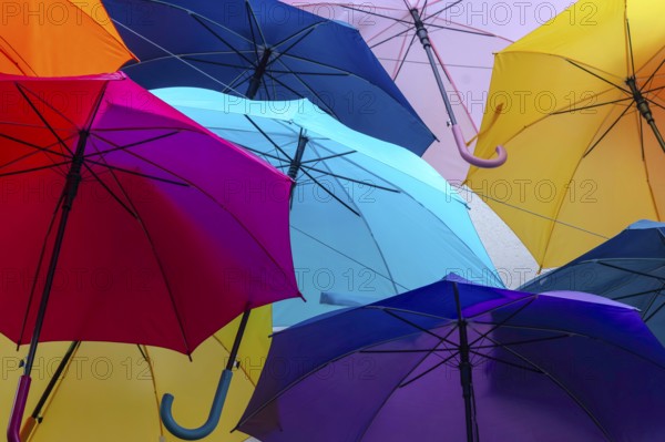 Coloured umbrellas, Interlaken, Bern, Switzerland