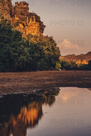 Special light atmosphere in the outback at Windjana Gorge National Park in Australia