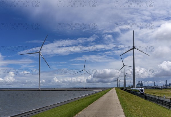 Train connection to the seaport of Eemshaven, in the Ems estuary, the British transport company Arriva operates a train connection from Groningen Central Station to the ferry harbour of Eemshaven, ferry to Borkum, ENetherlands