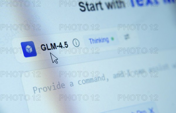 Dhaka, Bangladesh- 30 July 2025: Zhipu AI GLM-4.5 on the laptop screen