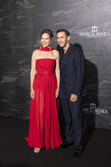 Hilary Swank and Marcel Remus at the Remus Lifestyle Night on the rooftop terrace of the Pure Salt Hotel in El Toro, Magaluf, Majorca, Spain on 31/07/2025