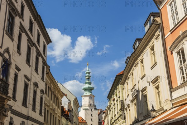 St Michael's Gate and Old Town in Bratislava, Slovakia