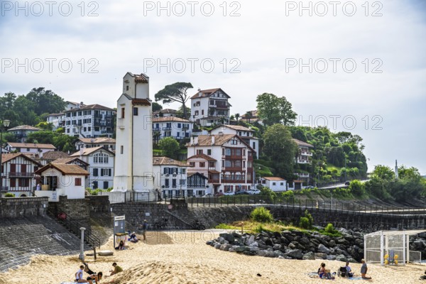 Beach and seaside in Saint-Jean-de-Luz, Nouvelle-Aquitaine, Pyrenees-Atlantiques, France