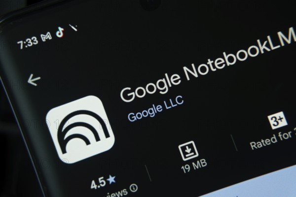 Dhaka, Bangladesh- 27 July 2025: Google NotebookLM app from Google Playstore is displayed on a smartphone screen