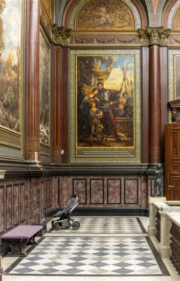 Interior design with paintings and exhibits in the Hamburger Kunsthalle, art museum am Glockengießerwall, Hamburg, Germany