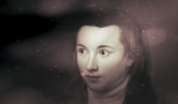 Portrait of Georg Philipp Friedrich Freiherr von Hardenberg, pseudonym and pen name Novalis, 1772 - 1801, German poet of Early German Romanticism, digitally edited