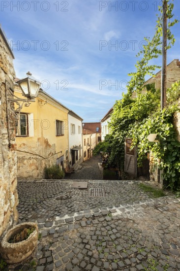Alley in the historic centre of the Capital of Culture 2026, Trencín, Slovakia