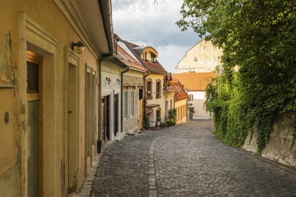 Alley in the historic centre of the Capital of Culture 2026, Trencín, Slovakia