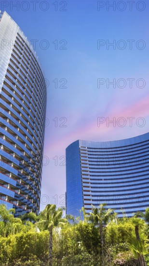 USA, California, San Diego Bay marina and Seaport Village in downtown near Gaslamp Quarter
