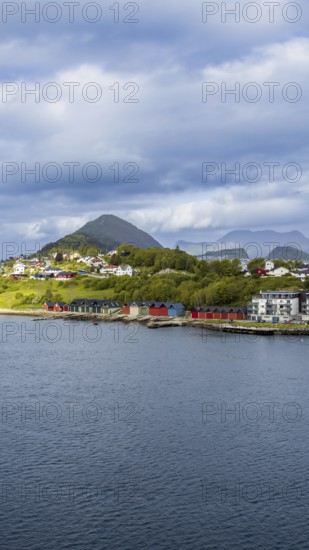 Alesund, port town in Norway famous for Art Nouveau architecture, fjords and scenic landscapes