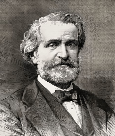 Giuseppe Verdi, 1813 – 1901, Italian opera composer, digitally edited