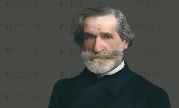 Giuseppe Fortunino Francesco Verdi, 1813 – 1901, Italian composer, digitally edited after a painting of Giovanni Boldini