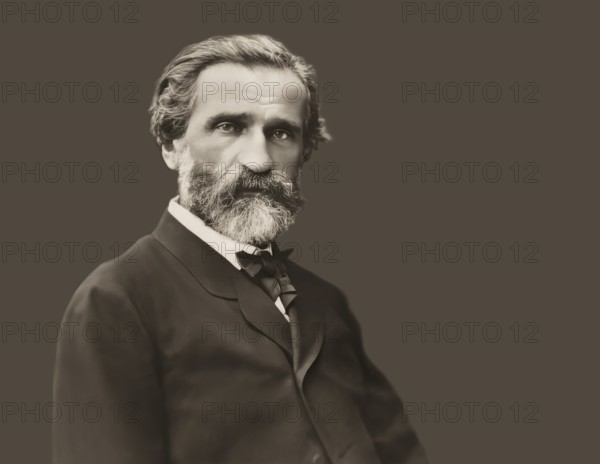 Giuseppe Fortunino Francesco Verdi, 1813Giuseppe Fortunino Francesco Verdi, 1813 – 1901, Italian composer, digitally edited after a photograh of Ferdinand Mulnier – 1901, Italian composer
