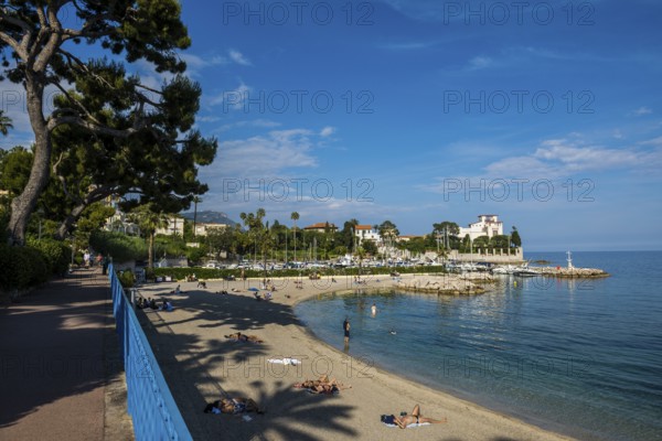 Beach, Plage des Fourmis, Beaulieu, Saint-Jean-Cap-Ferrat, Cap Ferrat, Alpes Maritimes, Provence Alpes Cote d'Azur, French Riviera, South of France, France