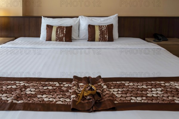 Hotel room double bed