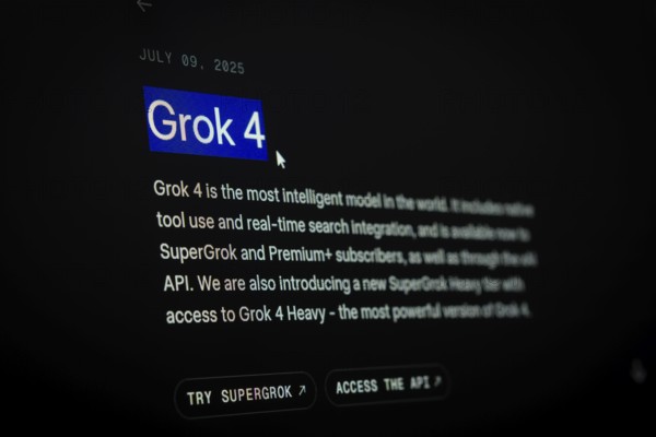 Introduction to Grok 4, highlighting its intelligence, availability, and API access