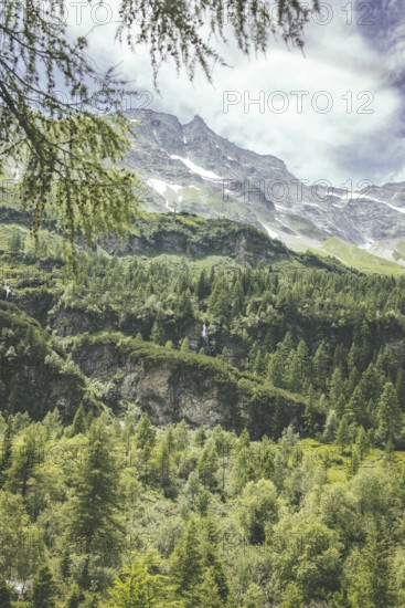 View of the Hoher Sonnblick, Rauris, Pinzgau, Salzburg, Austria