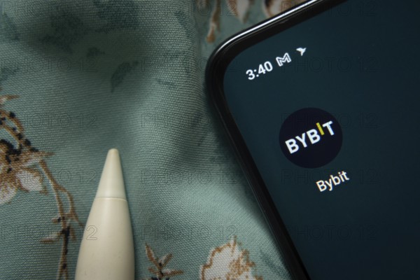 Dhaka, Bangladesh- 07 May 2025: Bybit app icon is seen on smartphone