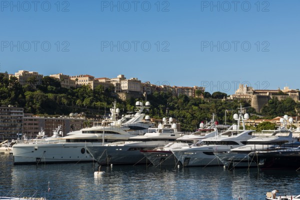Harbour with luxury yachts, Monte Carlo, Cote d'Azur, Monaco