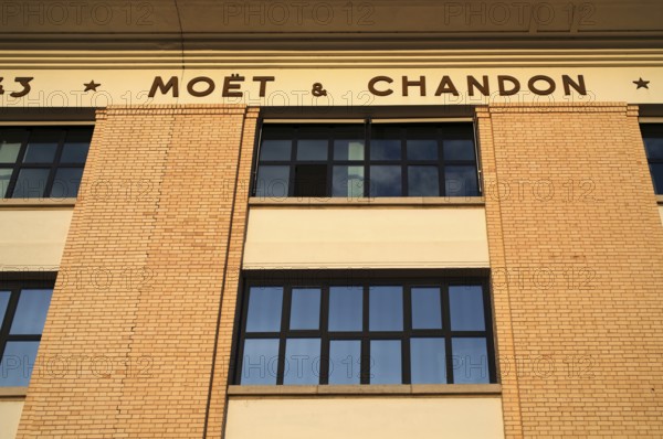 Company headquarters, head office, headquarters of the champagne brand Moët & Chandon, part of the luxury goods group LVMH Louis Vuitton Moët Hennessy, Avenue de Champagne, Épernay, Marne, France